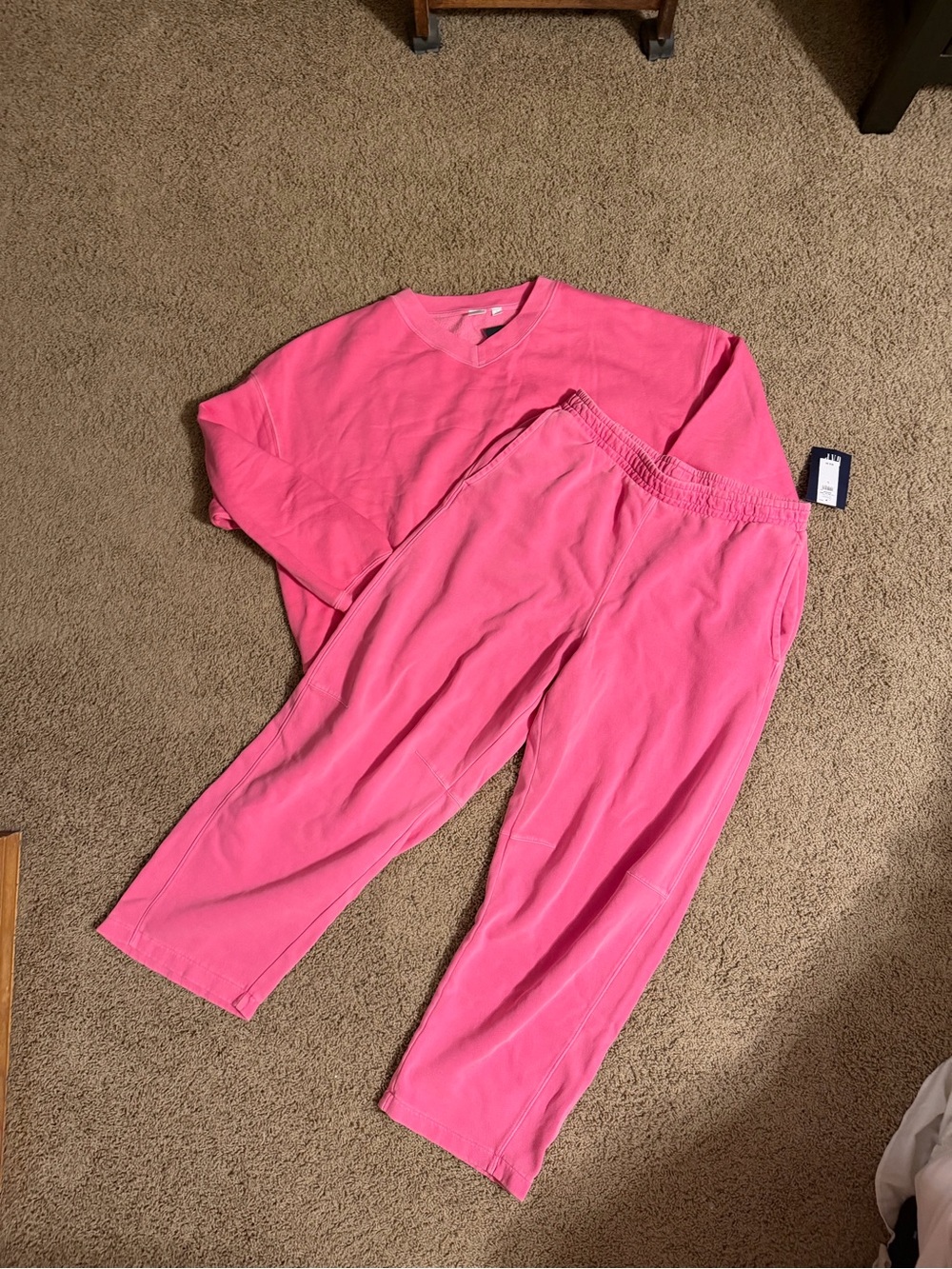 GAP Pink Barrel Sweatpants and Sweatshirt Set